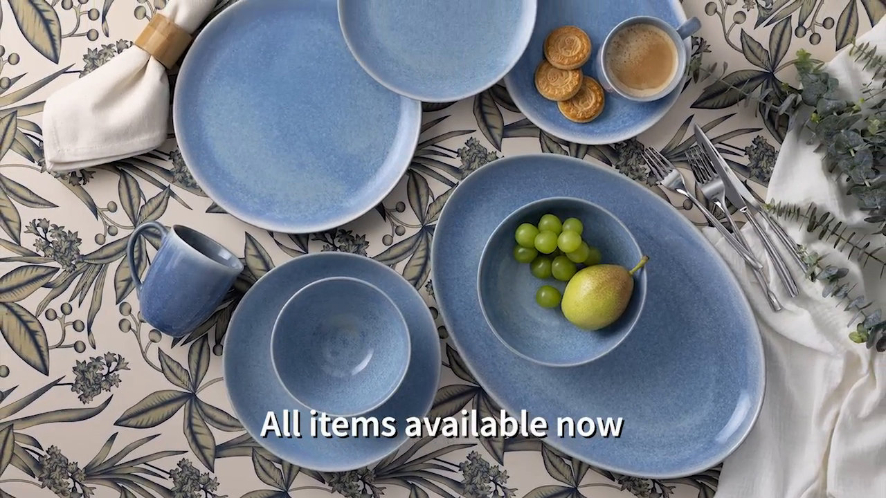 Noritake Colorwave Kiln Azure 12-Piece Dinnerware Set, Service for