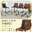 Un ensemble de 4 chaises rétro en suède brun, des tabourets de bar confortables, adaptés aux environnements de style industriel et rétro, avec des dimensions de produit de 17,7 pouces.