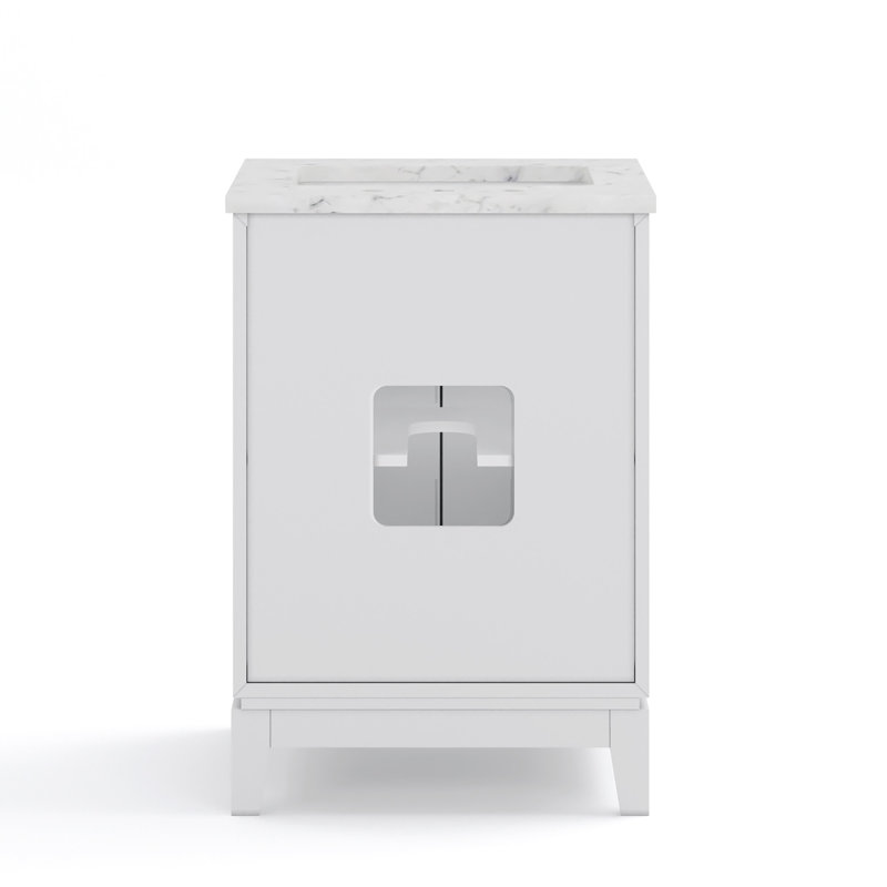 24" Single Bathroom Vanity Set, White