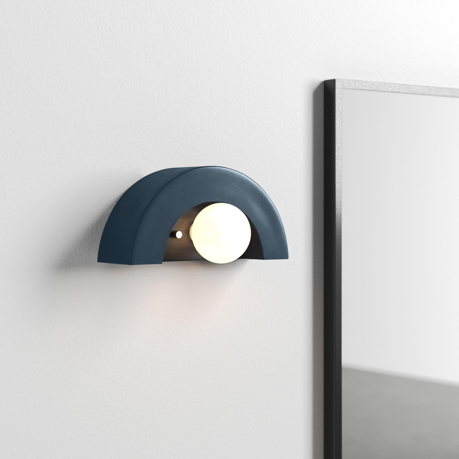 Payam Single Light Dimmable Demilune Sconce, Midnight Sky