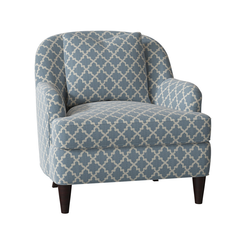 Fauteuil Rockford, Margo Chambray, Noyer noir