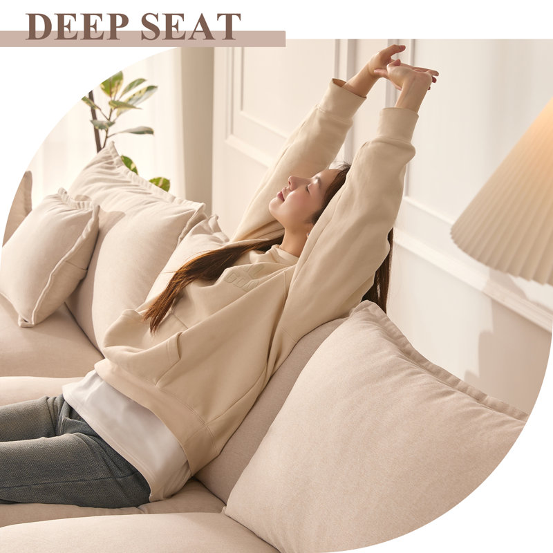 3 Seater Sofa, Linen, Beige