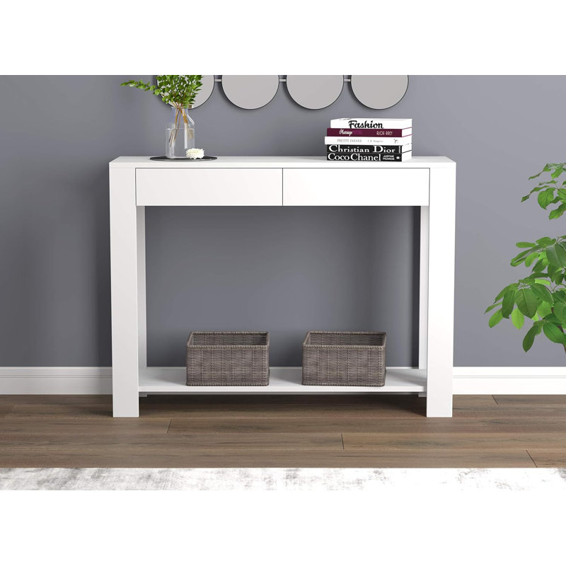 Console Tables For Entryway, Boho Console Table With Drawer And Shelf, Use As Doorway Table, Makeup Desk, Or Accent Furniture For Decorating Foyer, 12 X 40 X 30 Inches