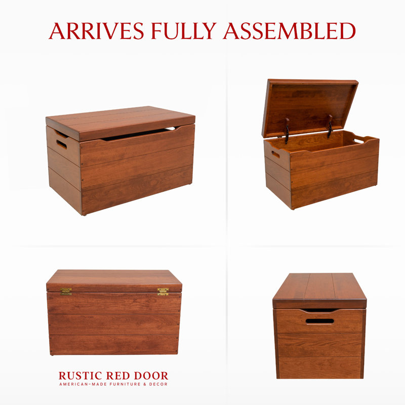 Palmer Cherry Blanket Chest, Washington Cherry Stain, 30 Inches, Cherry Wood/Wa. Cherry Stain