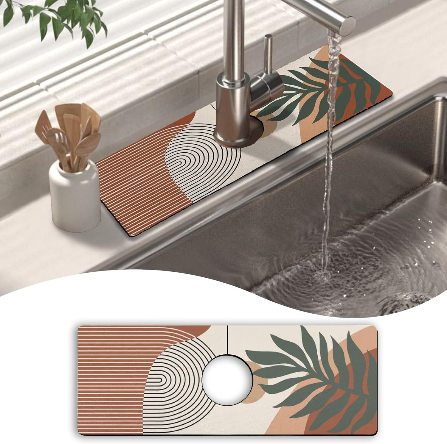 SORMIA Kitchen Sink Splash Guard Faucet Mat Wayfair