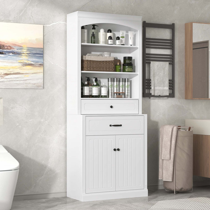 Armoire de rangement pour salle de bain avec tablette réglable