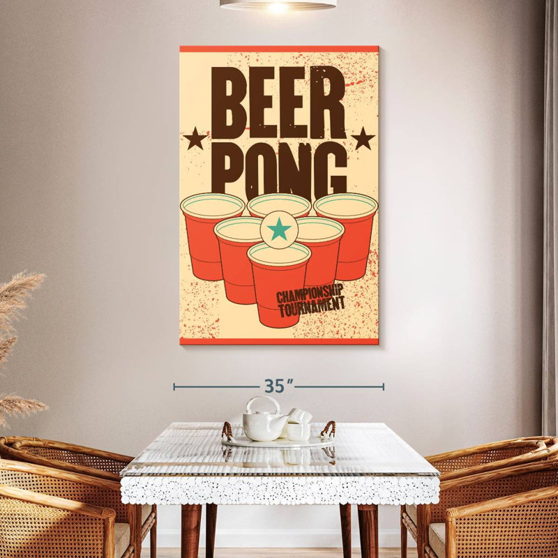 Tournoi Tergel Beer Pong, H 51 po x l 34 po