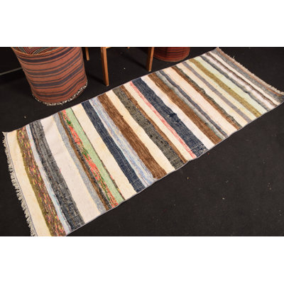 Tapis de couloir turc vintage rétro Kilim pour la décoration intérieure et l'esthétique de couloir