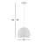 Schultz 10" W Metal 1-Light Single Globe Pendant-140446472