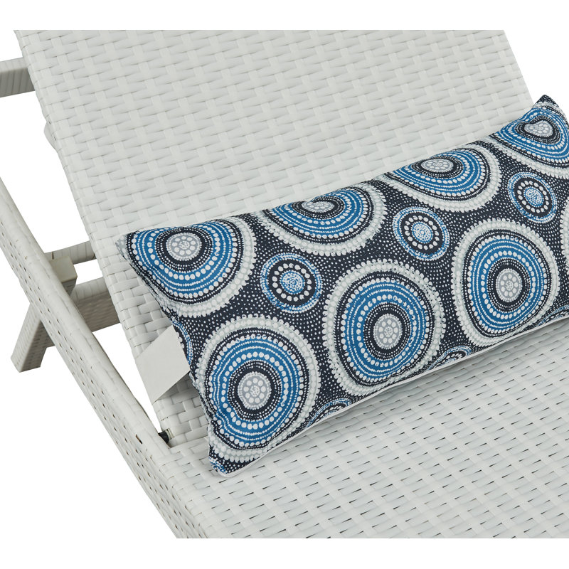 Chaise longue d'extérieur pliable inclinable Salcombe (ensemble de 4), Blanc