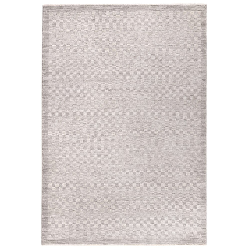 Asiatic Laurent Chequered Grey Area Rug, Rectangle 160 x 240 cm