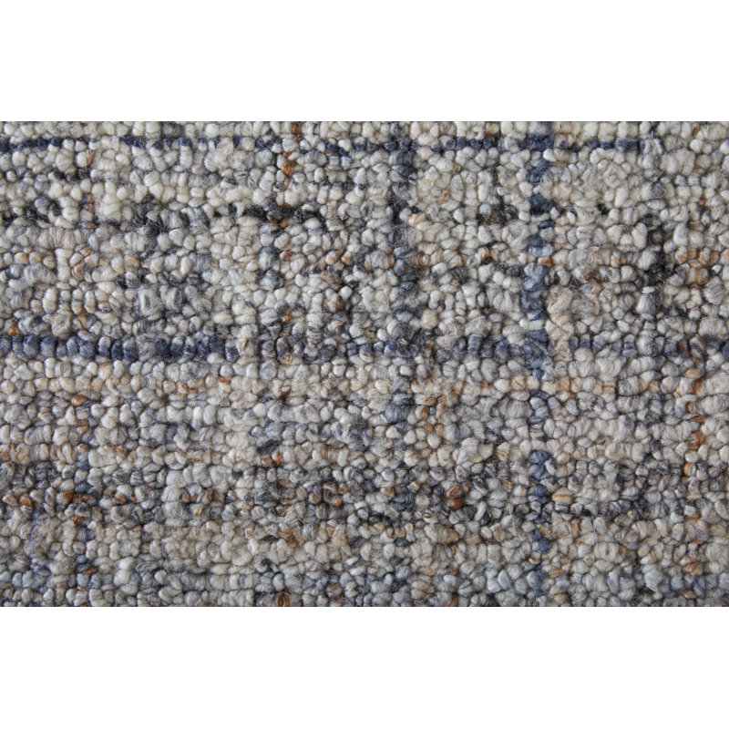 Hoyt Hand Tufted Polyester Abstract Area Rug in Brown/Ivory/Gray by Thom Filicia, Rectangle 3'6" x 5'6"