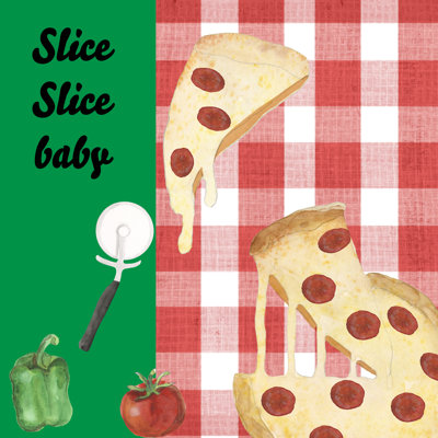 Pizza My Heart III by Alicia Longley - Wrapped Canvas Print
