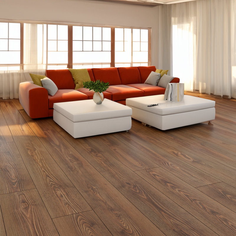 Plancher stratifié 7 po x 54 po x 8 mm, Brun