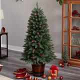 5' H Lighted Artificial Spruce Christmas Tree