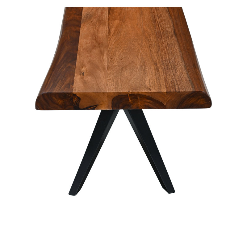 Rosewood 90" Bench in Natural Sheesham, 18" H x 90" W x 18" D