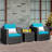 Alycen 2 - Person Patio Conversation Set with Cushions-726803166-726803152