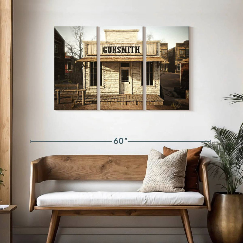 Lelar Western Gunsmith Shop, 28" H x 45" W
