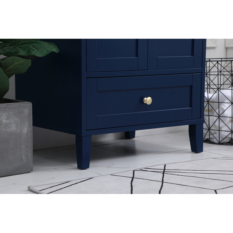 Ensemble de meuble-lavabo simple 24 po Selma, Bleu