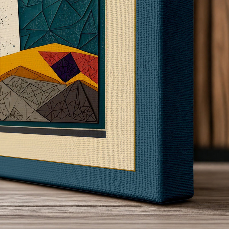 Print, 24x16 - 61.0 x 40.6 cm, Teal Border