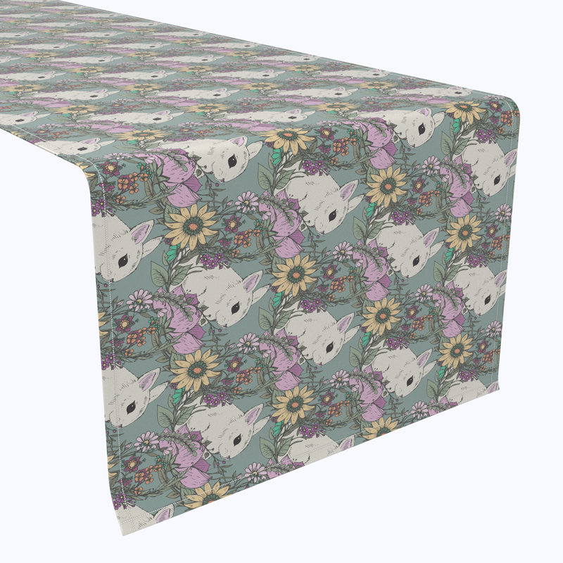 Ulvi Floral Easter Table Runner, 108" x 14"