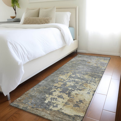 Machine Washable Indoor/Outdoor Cinead ACN1702 Taupe Rug