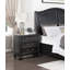 Table de chevet de chambre à coucher, table de chevet de conception classique avec 3 tiroirs