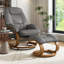 Adrienna Ergonomic Executive Office Reclining Chair with Footstool-209567689