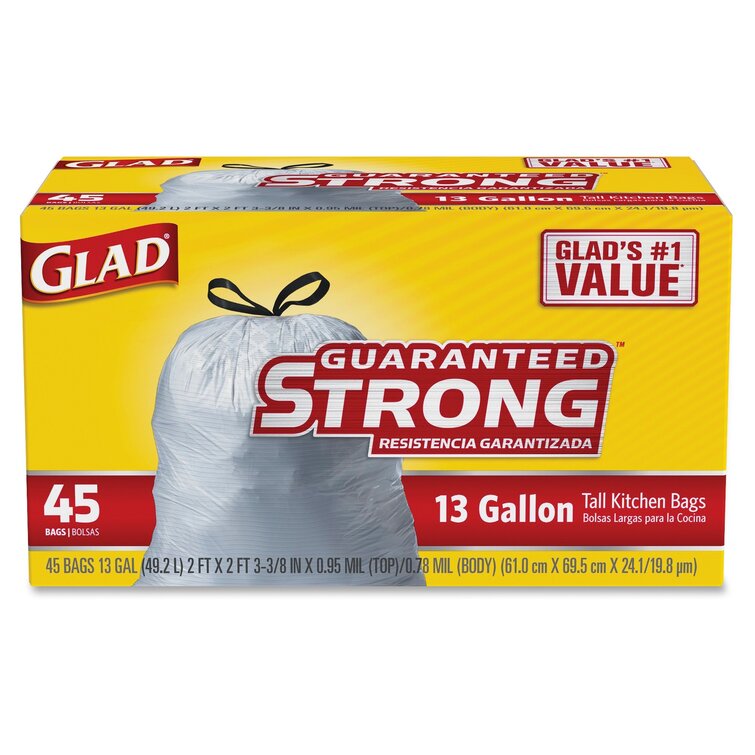 GLAD 13 Gallons Plastic Trash Bags - 204 Count & Reviews