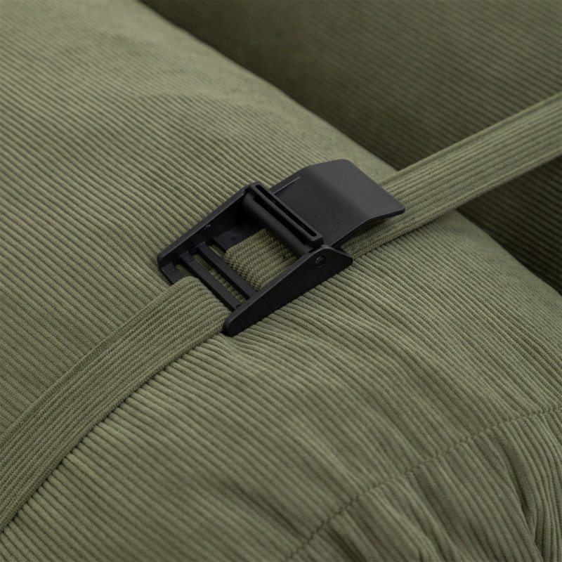 Adjustable Floor Sofa, Green Corduroy