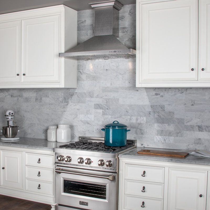 ZLINE 30" Designer Series Fingerprint Resistant Convertible Vent Wall Mount Range Hood, Satin Stainless Steel