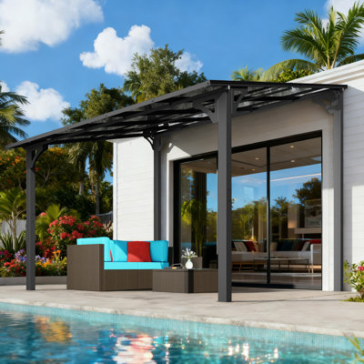 10 Ft. W X 10 Ft. D Aluminum Pergola with Canopy