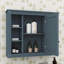 Armoire de rangement murale moderne avec portes miroir et 6 tablettes ouvertes Modern-264910855