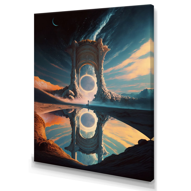 Astronaut's Cosmic Reading III sur toile, H 20 po x l 12 po x P 1 po