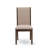 3 Piece Dining Room Table Set Contains a Rectangle Wooden Table with Butterfly Leaf and 2 Light Tan Linen Fabric Upholstered Chairs, Mahogany-1335473024-1335473038