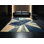 Tapis gris moelleux moelleux et rétro à motif géométrique de voiture rétro