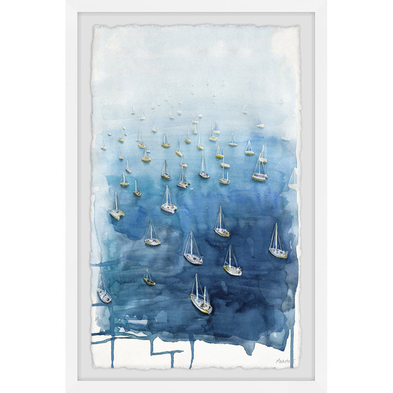 « yacht escapades » par marmont hill, reproduction d’image avec bord de deckled, H 36 po x l 24 po x P 1,5 po