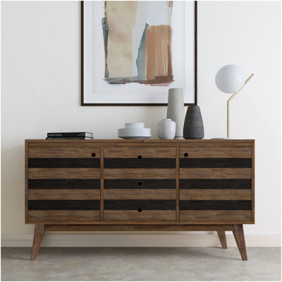 Clarkson - Buffet buffet - Brun rustique naturel vieilli