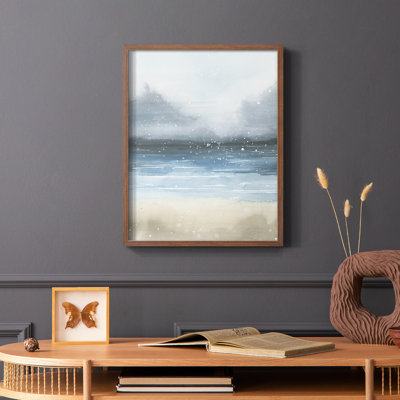 Étoiles et la mer II, reproduction encadrée - bois massif