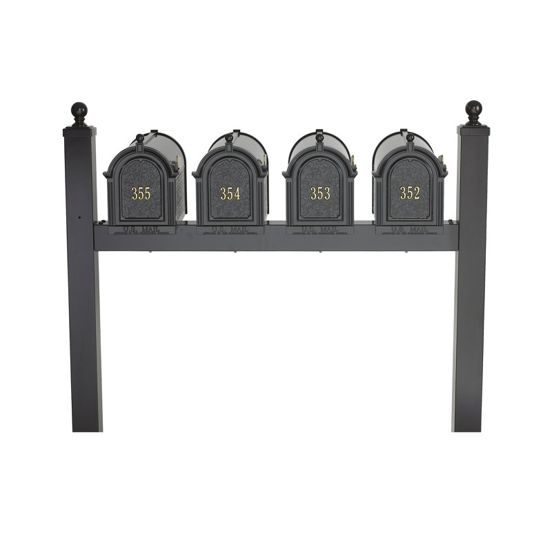 Mailbox with Post Included, Yes, Black