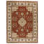 Hand Knotted Wool Oriental Area Rug in Rust And Ivory