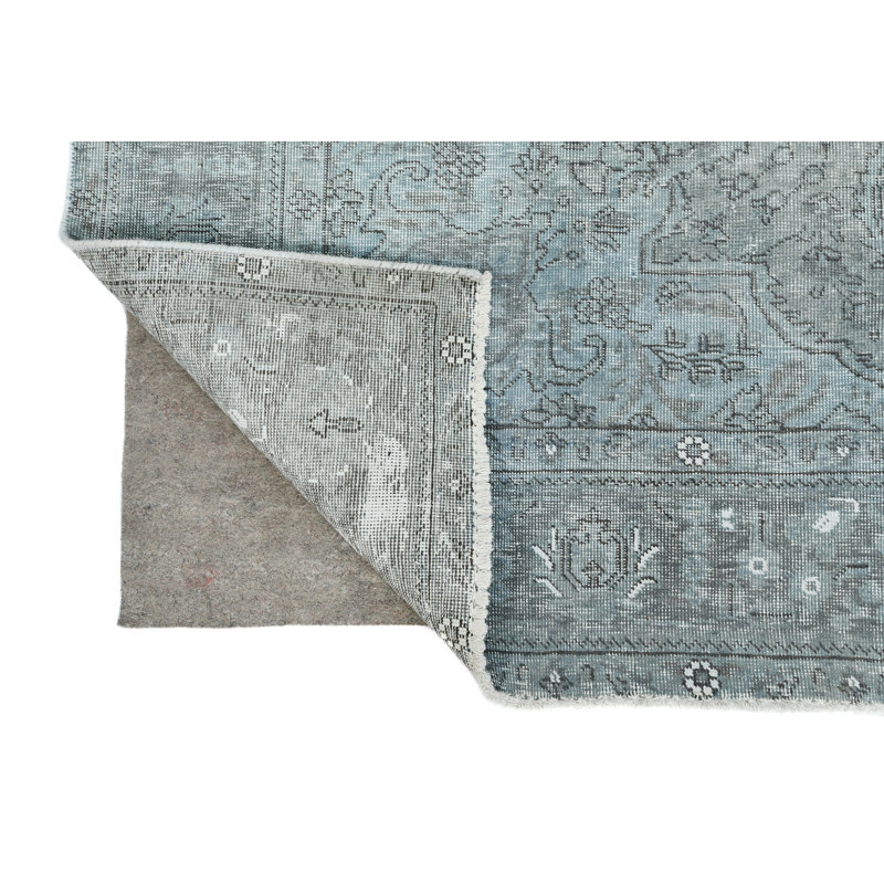 Tapis bleu / gris 6 pi 6 po x 9 pi 4 po Wyke