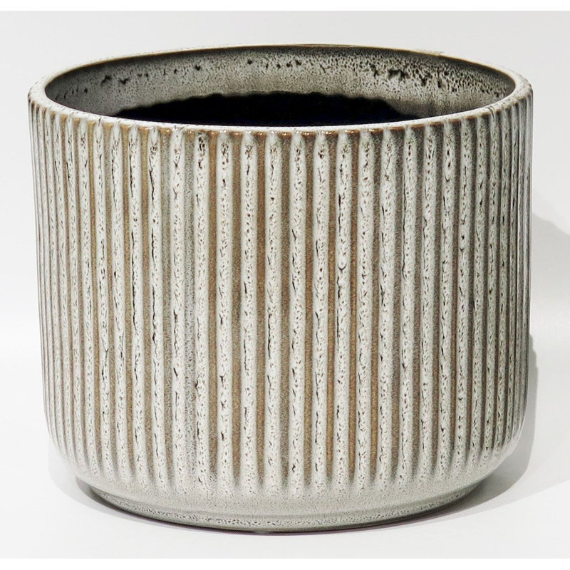 Anah Ceramic Pot Planter, 5.9" H x 6.9" W x 6.9" D, Taupe