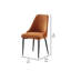 Chaises de salle à manger latérales 19 po Gene, haut dossier courbé, velours, métal noir-98556896
