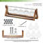 Terrarium pour plantes avec support en bois, vase 5 ampoules