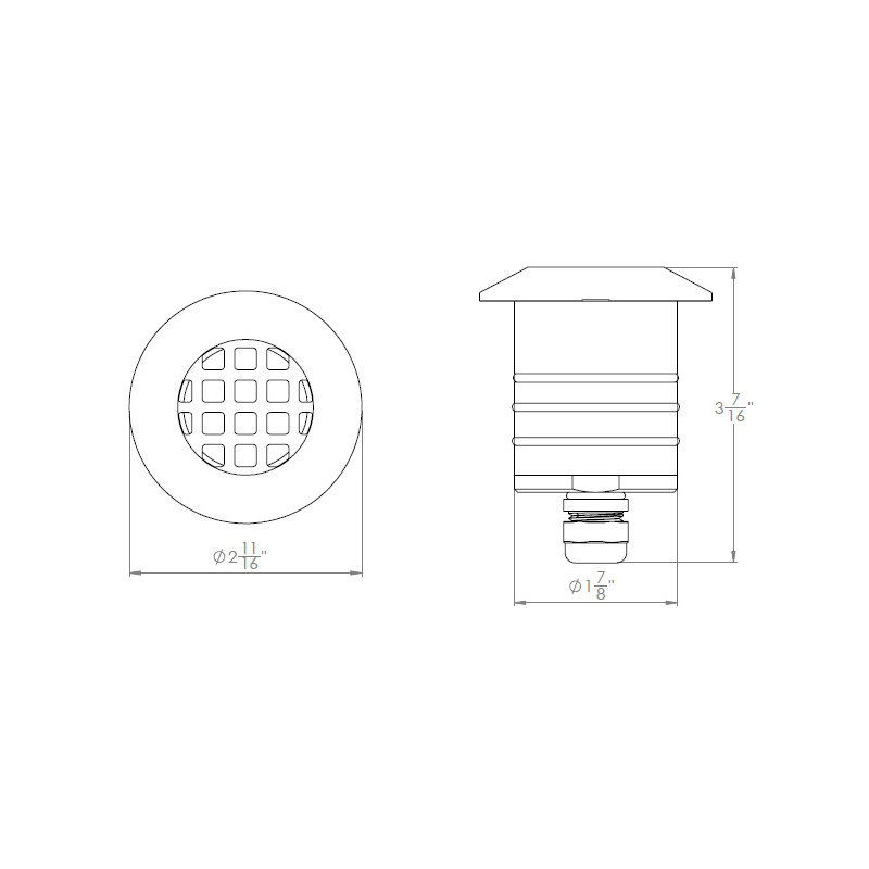 LED Well Light, 2700K, Stainless Steel