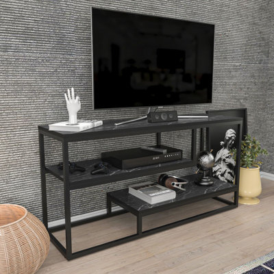 Meuble télé Bruce Bendire de 47,2 po x 23,6 po x 13,9 po Bruce | 100% panneau de particules enduit de mélamine, épaisseur: 0,7 pouce | Design industriel moderne, parfait pour le salon et les espaces de divertissement, durable et élégant