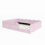 Lit double tapissier sur pied