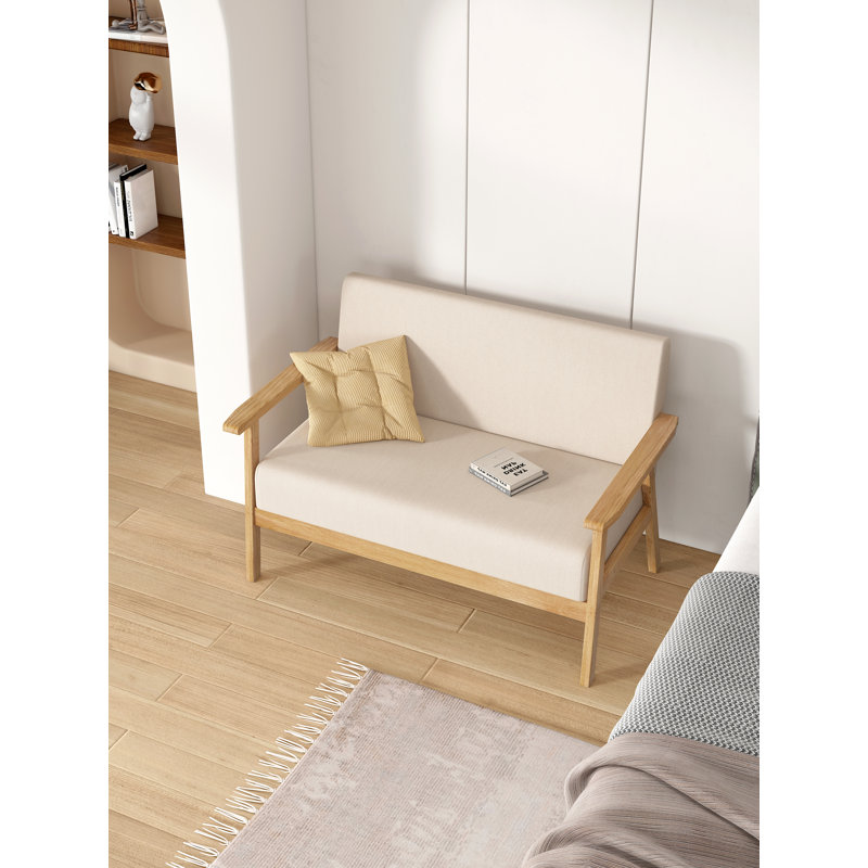 Mosser Upholstered Accent Chair, Beige, 74cm H x 115cm W x 70cm D