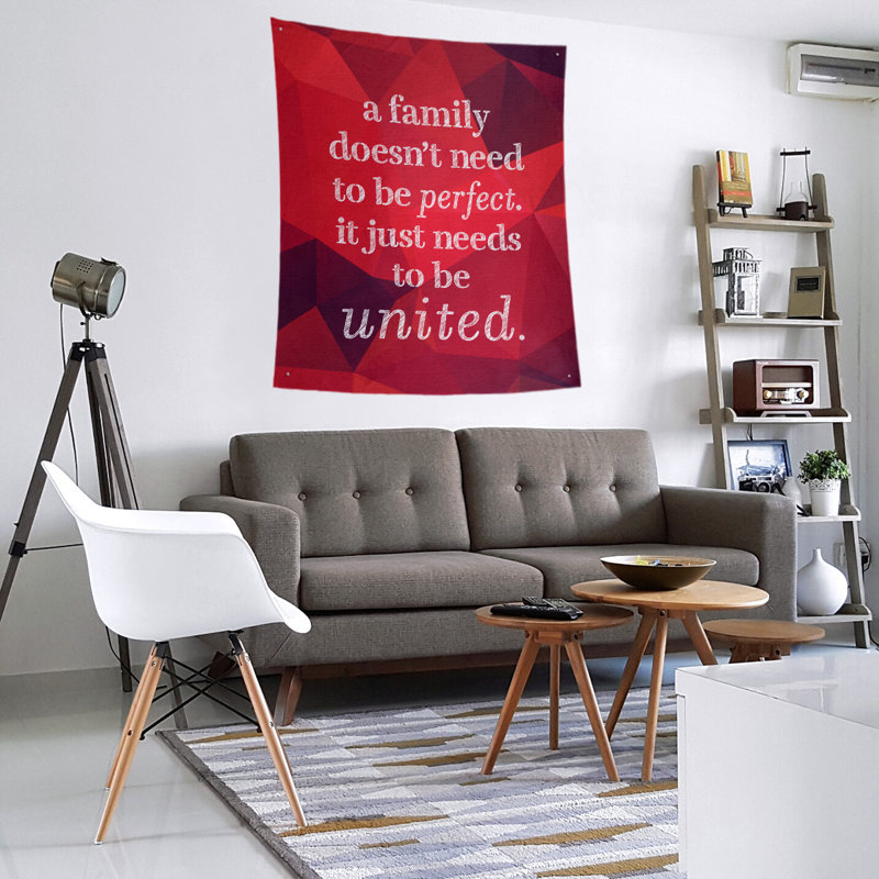 Polyester Tapestry, 104" H x 88" W, Ruby
